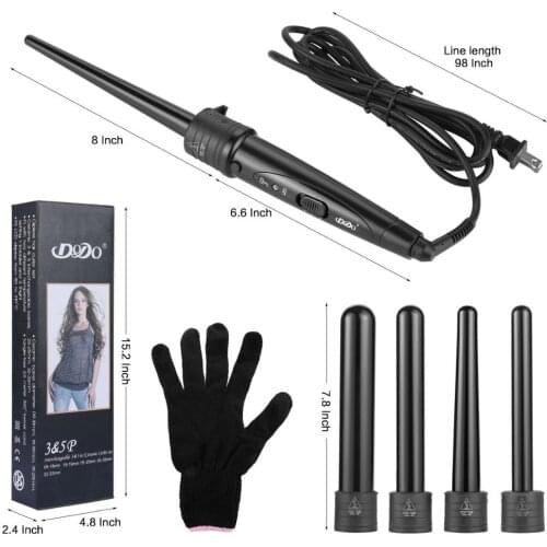 New Arrival Ceramic Styling Tools Hair Curler 5-In-1 Change Tube Curling Wand Set 0.35 to 1.15 Inch Curling Iron Hair Crimper