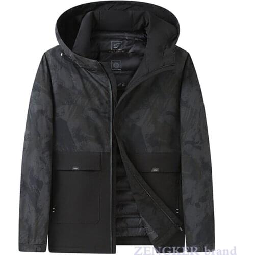 Winter new male youth 7XL 6XL 5XL plus size fashion casual hooded camouflage print down jacket warm jacket puffer jacket men