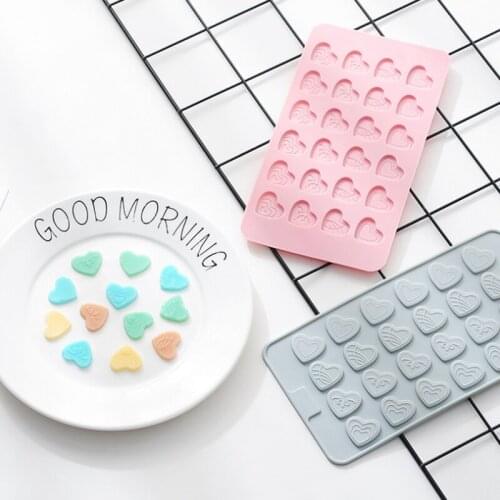 Mini Love Shape DIY Fondant Chocolate Mold 3D Three-dimensional Love French Dessert Diamond MousseCake Baking Mold Kitchen Tools