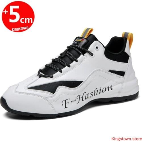 Sport Man Sneakers Mens Invisible Height Increasing Elevator Shoes Plus Size 39-44