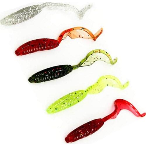 OBSESSION 6pcs 1bag Wobbler Fishing Lure 12cm 2.4g soft silicone Jig Swim soft lure Vivid Worm fishing accessories leurre souple
