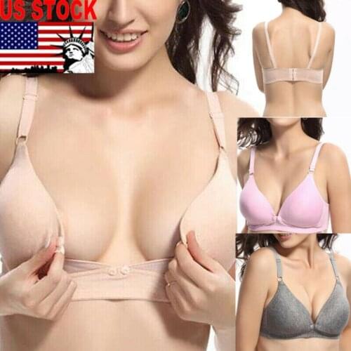 Soft Womens Seamless Nursing Bra Maternity Bra Push Up Comfort Sleep Bralette