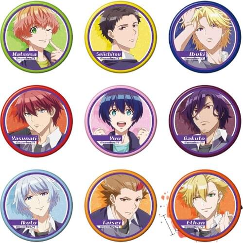 Number24 Anime badge Natsusa Seiichirou Ibuki Yasunari Yuu Gakuto Ikuto Taisei Ethan Metal Badge Brooch Pins