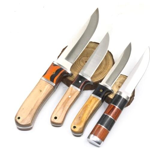 Fixed Blade Knife with Sheath Pocket Tactical Survival Hunting Knife Stainless Steel Small Straight Knives Camping Outdoor Tool