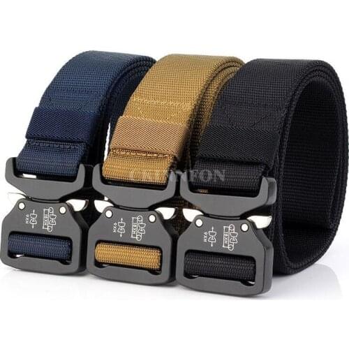100Pcs/Lot 2020 Mens Tactical Belt Military Nylon Belt Outdoor Multifunctional Training Belt High Quality Strap Ceintures