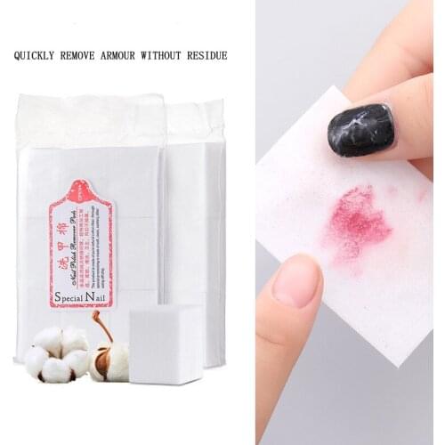 Nails Napkins Lint-Free Nail Polish Remover Wipes Cleaning Lint Manicure 100% Cotton Nails Art Soak off Wipes Paper Pad Tools