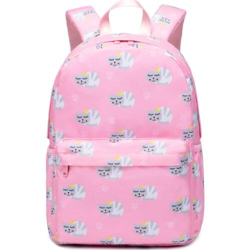 Abshoo Cute Cat Cartoon Animal Print School Backpack Preschool Primary Children Teenager Girls Travel Bag tote bag for school