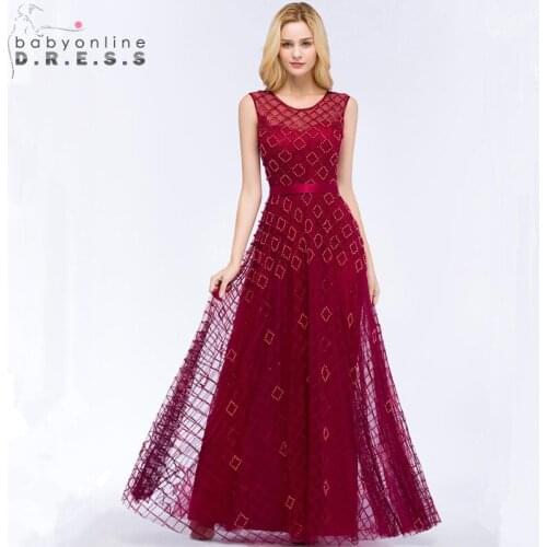 34 Colors Luxury Pearls Burgundy Evening Dress Sexy Illusion Custom Make Evening Gown with Sashes Robe de Soiree Longue
