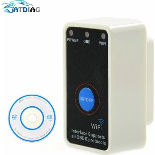Wifi v2.1 Switch Code Reader Diagnostic Tool Super mini ELM327 WiFi with Switch work for iPhone / Android