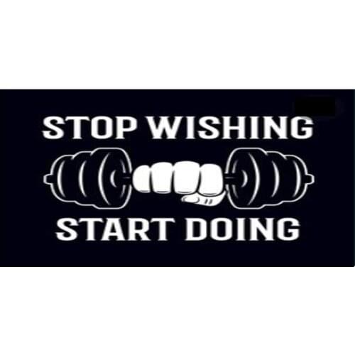 Funny Stop Wishing Start Doing Gym Sport Towel for Adult Man Woman Bodybuilding Workout Quote Training Fitness Face Body Towels