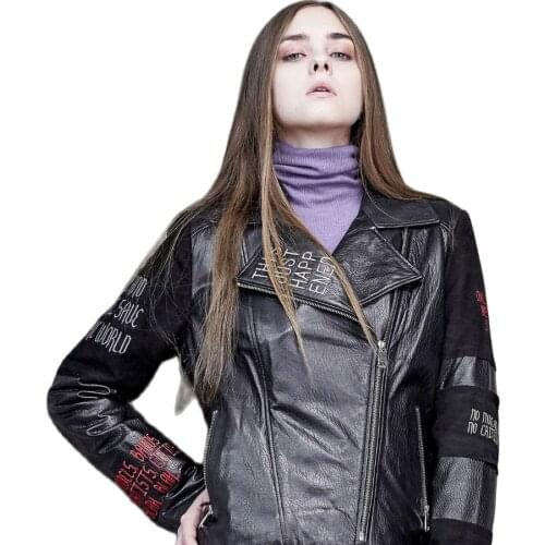 2021 Natural Sheepskin Genuine Leather Jacket Women Brand Slim Female Jacket Real Lambskin Outerwear Ladies Clothing