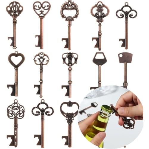 1PC Vintage Key Bottle Opener Wedding Pendant Beer Opener Festival Souvenir Gift Wedding Party Favor Supply Kitchen Accessory