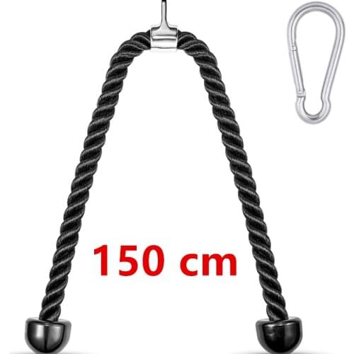 120cm Heavy Duty Triceps Rope Fitness Gym Triceps Blaster Push Pull Down Workout Cord Body Building Pully Cable Attachments