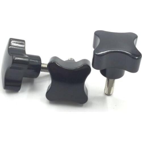 2pcs M6 M8 thumb screws four star corner handles rubber head bolts cross knob stailess steel 10mm-100mm length