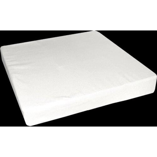 Aa281t White 100% Cotton A grade Canvas Square 3D Box Sofa Seat Cover Pillow Case Sofa Seat Cushion Cover (Only sell cover)