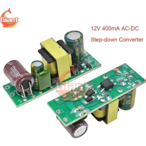 AC-DC Step Down Power Supply 220V to 12V 400mA Buck Converter Module Power Transformer Temperature Short Circuit Protection