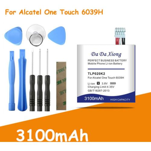 Newly Upgraded High Quality 3100mAh TLp020K2 Battery for Alcatel One Touch 6039H 6039Y 6039K