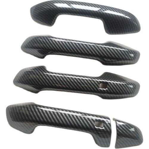 For Kia Forte Cerato K3 BD 2019 2020 2021 GT Accessories Door Handle Cover Trim Plastic Imitation Carbon Fiber