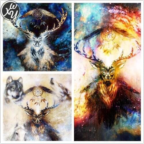 Diamond Painting for Adults Sacred Deer Cross Stitch Kits Dream Catcher Diamond Embroidery Diy Mosaic Accessories for Home Decor