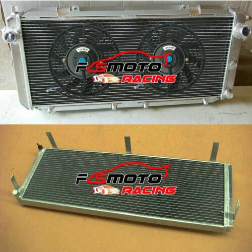 Aluminum Radiator + Liquid Heat Exchanger Water To Air Intercooler Turbo FAN For Toyota MR2 SW20 3S-GTE 2.0L 3SGTE OR WITH FAN