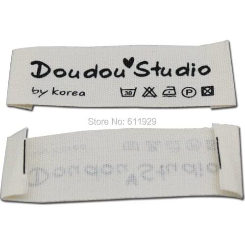 Free shipping customize garment printed cotton labels/customized clothing tags/collar labels/woven labels/hang tag/ribbon tape