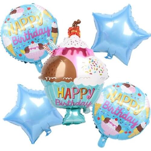 Big Ice Cream Balloon Doughnut Foil Balloon Birthday Wedding Baby Shower Party Supplies Balloons Home Decor Kid Toy