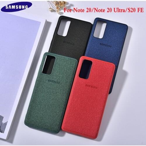 Samsung S20FE/Note 20 Ultra Case Canvas Pattem Standing Cover For Galaxy Note20 S20 Lite Luxury Silicone Full Protect Phone Case