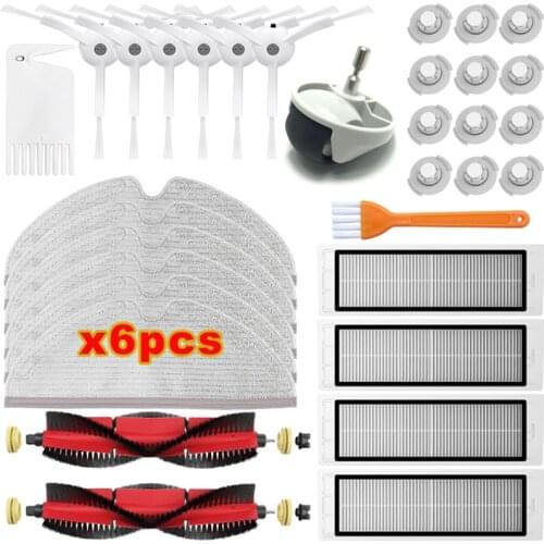 Hepa Filter Side Brush Mop Cloth Parts For XiaoMi Roborock S5 S50 S51 S55 S6 S6 Pure Vacuum Cleaner Wheel Main Brush Accessories