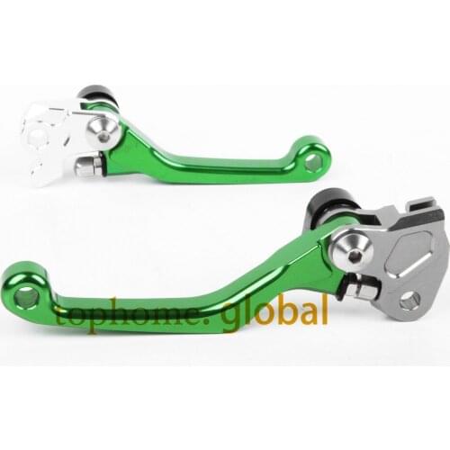 For KAWASAKI KX250F KX500 2004 One Pair Top quality CNC Pivot Brake Clutch levers Set Green