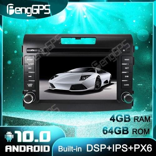 Android 10.0 DVD Player For Honda CRV 2012-2016 Touch Screen GPS Navigation Multimedia Headunit 4G+64G Carplay DSP PX6 IPS OBD2