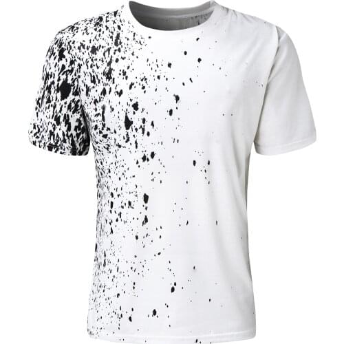 Summer mens white T-shirt 3D printed graffiti t shirt Harajuku shirt t-shirts Round neck T-shirt Oversized T-shirts tops men