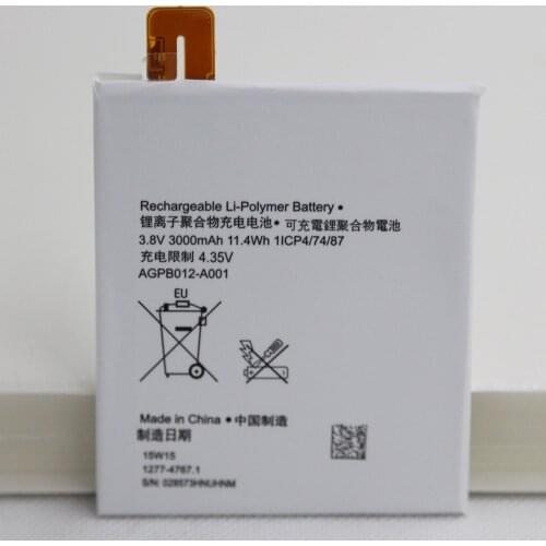 ISUNOO 5pcs/lot AGPB012-A001 Mobile Phone Battery For Sony Xperia T2 Ultra dual Xperia T2 Ultra D5303 D5306 D5322 XM50t 3000mAh