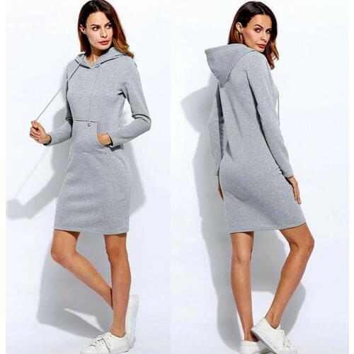 ITFABS Womens Hoodies Dresses