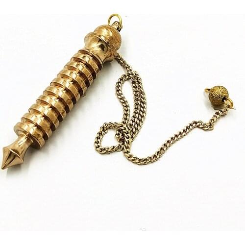 Pendulum For Dowsing Divination Reiki Healing Spiritual Wicca Women Men Amulet Screw Shape Pendule Radiestesia Metal Charm Jewel
