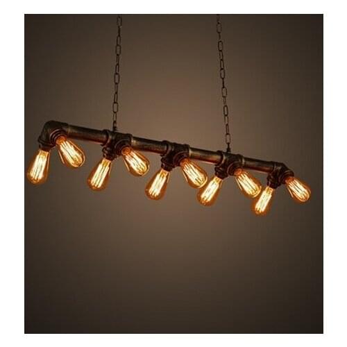 Metal Water Pipe Edison Loft Style industrail Vintage Pendant Lights Fixtures Retro Hanging Lamp Luminaire Lamparas Colgantes