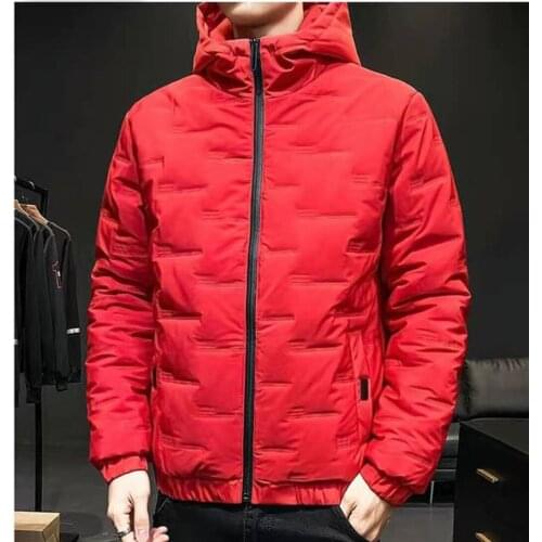 2021 Winter Padded Jacket Mens Coat Hooded 5XL Plus Size Handsome Short Section Thickening Slim
