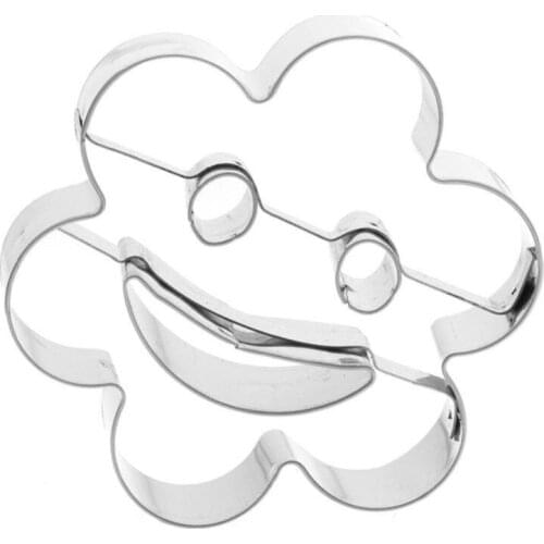Plum Smile Face Cookie Cutter Stainless Steel Biscuit Cut Mold Baking Fruit Cut Cake Mold Embossing Printing Die