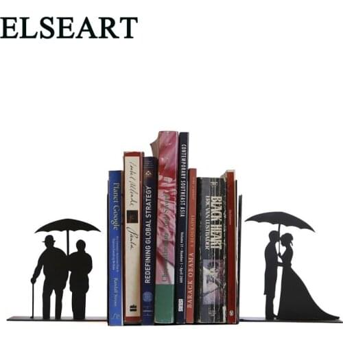 A pair Creative love Metal Bookend Shelf Bookend Holder Office Supplies Home Decoration Book Stand