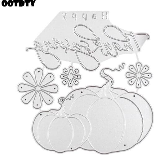 Thanksgiving Cutting Dies Stencil DIY Scrapbooking Album Stamp Paper Card Embossing Crafts Decor