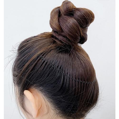 Korean Style Professional Female Roll Black Curve Clip Pin Invisible Bang Fringe Hair Comb Hair Accessories Finishing Artifact