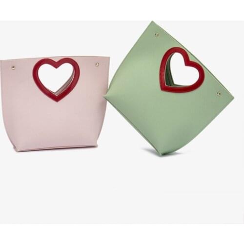 Simple Women Bag 2019 New Fashion Love Heart Handbag For Lady Candy Colors Elegant Ladies Vacation Travel Shoulder Messenger Bag