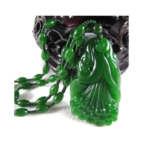 Hand New Real natural jasper stone all sorts of beautiful green jade seed material pendant necklace All the best hand