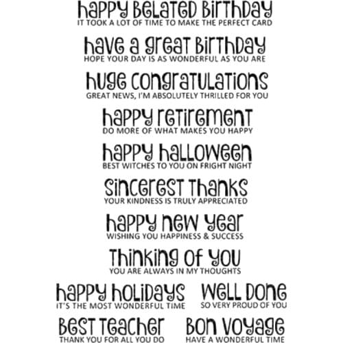 Happy birthday Clear Stamps Scrapbook Paper Craft Clear stamp scrapbooking A0548