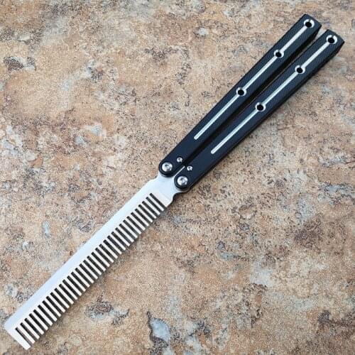 Butterfly SQUID TRAINER folding pocket knife training Aluminum Alloy handle 420 stainless steel blade tactical