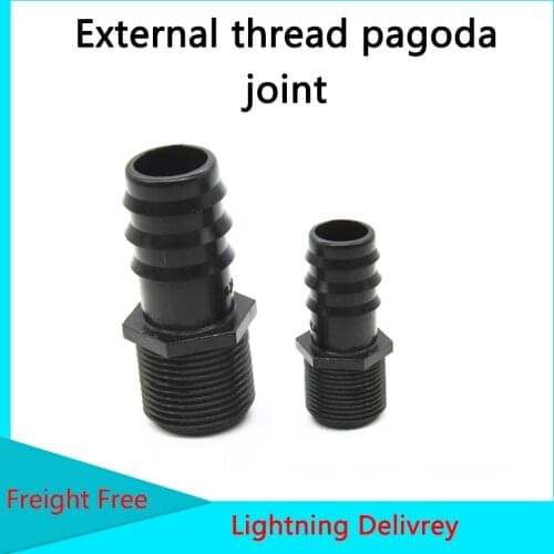NPT External Thread Pagoda Direct American Standard Plastic Outer Tooth Hose Connector Direct American Outer Thread Hose Nozzle
