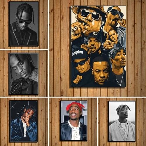 Travis Scott Music Star Rap Hip Hop Rapper Fashion Model Art Painting Vintage Canvas Posters and Prints Cuadros Wall Home Decor