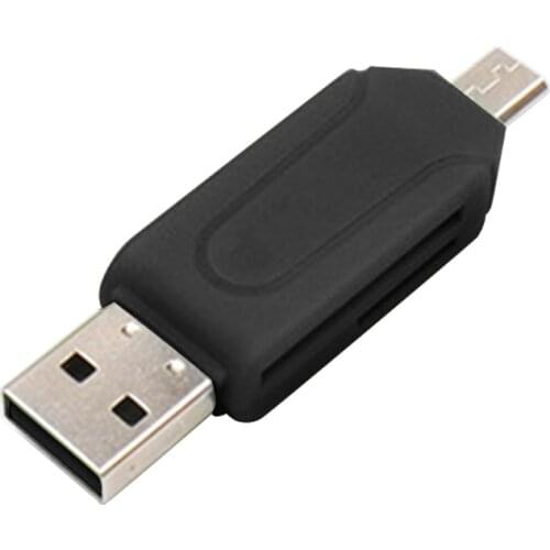 USB 2.0 Portable Card Reader for SD TF＆Advanced All-in-One Design OTG Adapter