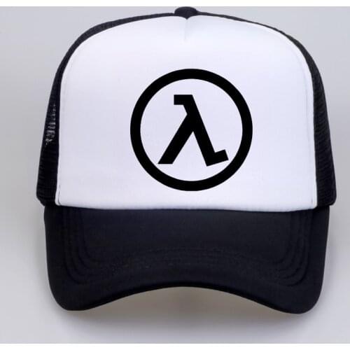 Adults hombres casual Hipster Basic Tops Funny Half Life 2 logo print Cotton Baseball caps Man Women mesh Trucker Cap Hat