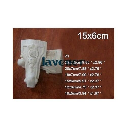 Z1 -15x6cm Wood Carved Onlay Applique Carpenter Decal Wood Working Carpenter Leg Cabinet corbels