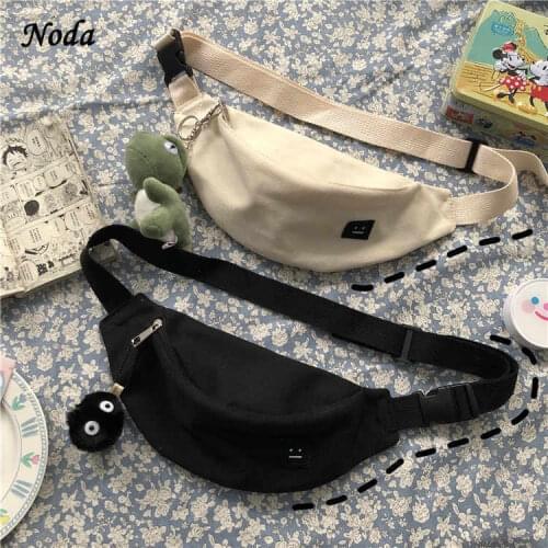 Female New Fanny Pack Waist Bags Women Canvas Cotton Bag Casual Ladies Chest Bag Sport Canvas Youth Bosom Bag Whole Sale